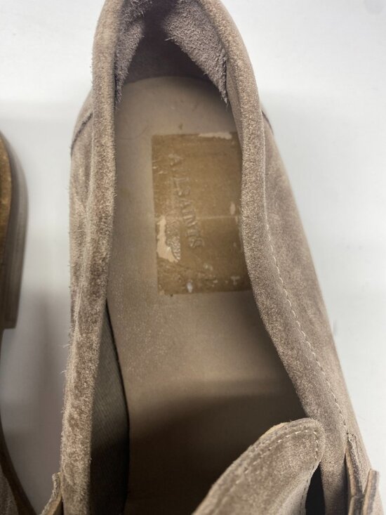ALL SAINTS Mens Sam Taupe Suede Penny Loafer Sz 9 main image 5